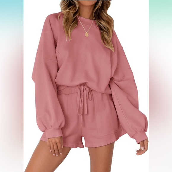 Pink Amazon Matching Set (Size Small) - Long Sleeve, Lounge, Sweats, Comfy - Picture 1 of 9